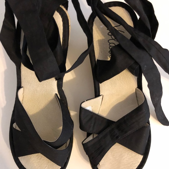 Volatile Shoes - Ankle wrap wedges. Never worn!!